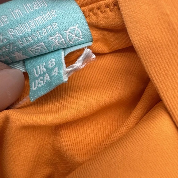 Melissa Odabash Women OrangeTosca Open-Back Solid One-Piece Swimsuit Size 4 B464 - Picture 5 of 6